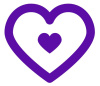 Purple double heart